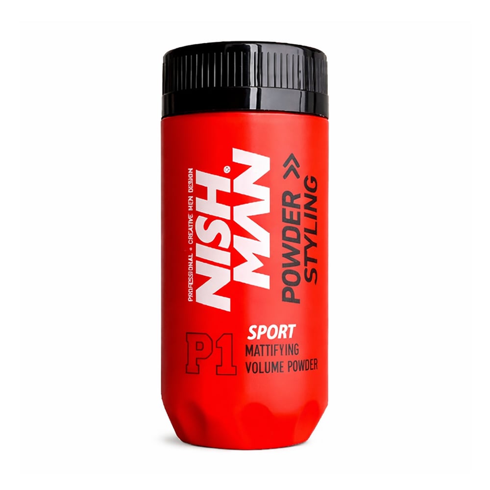Чоловіча матова пудра для укладання волосся Nishman Sport Mattifying Volume Powder P1 Середня фіксація, 20 г